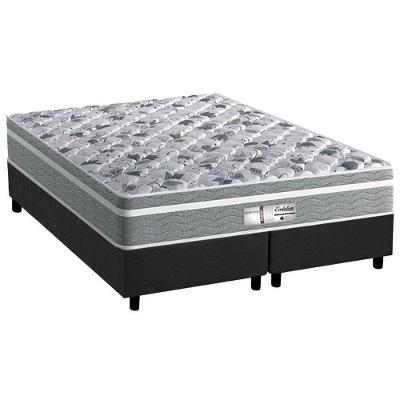 Cama Box King: Colchão Molas Ensacadas Probel Masterpocket Evolution + Base Crc Suede Gray(193X203)