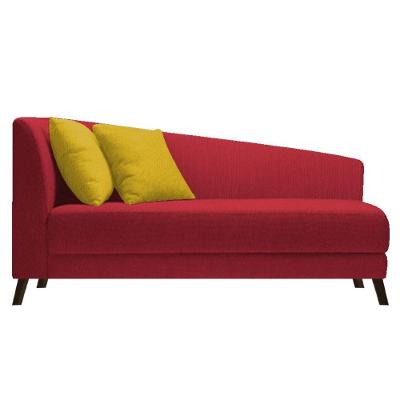 Recamier Heitor 140Cm Com Almofada Vermelho/Amarelo