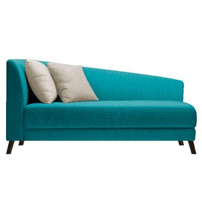 Recamier Heitor 160cm Com Almofada Lado Direito Suede Cor Azul Turquesa/bege