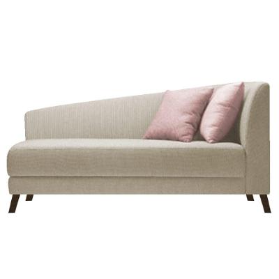 Recamier Heitor 140cm Com Almofada Lado Esquerdo Suede Cor Begê/rosê