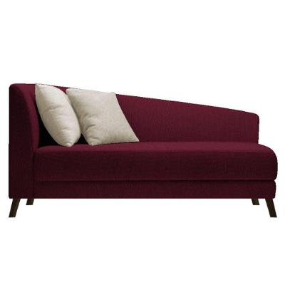 Recamier Heitor 140cm Com Almofada Lado Direito Suede Cor Bordô/bege