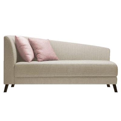 Recamier Heitor 140cm Com Almofada Lado Direito Suede Cor Begê/rosê