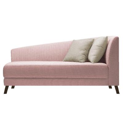 Recamier Heitor 185cm Com Almofada Lado Esquerdo Suede Cor Rosê/bege