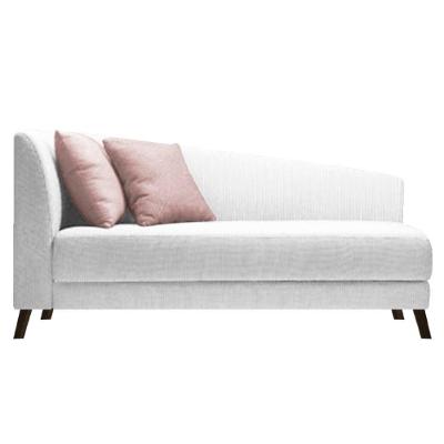 Recamier Heitor 185cm Com Almofada Lado Direito Suede Cor Branco/rosê