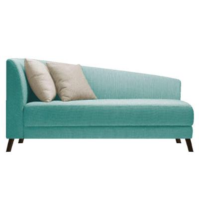 Recamier Heitor 185cm Com Almofada Lado Direito Suede Cor Azul Tiffany/bege