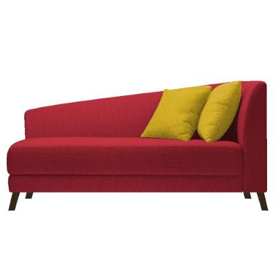 Recamier Heitor 160cm Com Almofada Lado Esquerdo Suede Cor Vermelho/amarelo