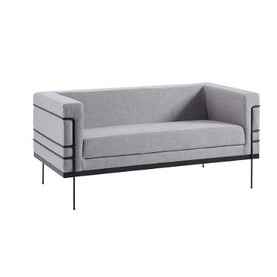 Sofá Jeanneret-Gris 2 Lugares Linhão Cinza