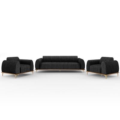 Kit Sofá 2 Lugares 150Cm Com 2 Poltronas Molino Chumbo D-465