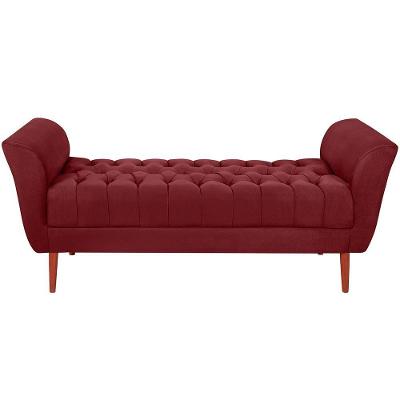 Recamier Grecia 150cm Suede Vermelho Escuro Mpassos Vermelho Escuro
