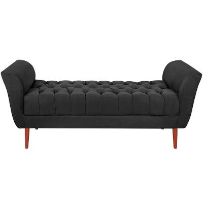 Recamier Grecia 150cm Suede Preto Mpassos Preto