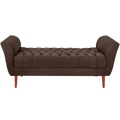 Recamier Grecia 150cm Suede Marrom Mpassos Marrom