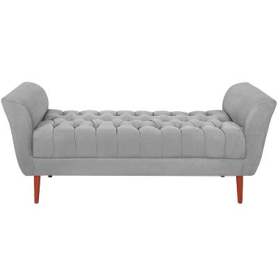 Recamier Grecia 150cm Suede Cinza Claro Mpassos Cinza Claro
