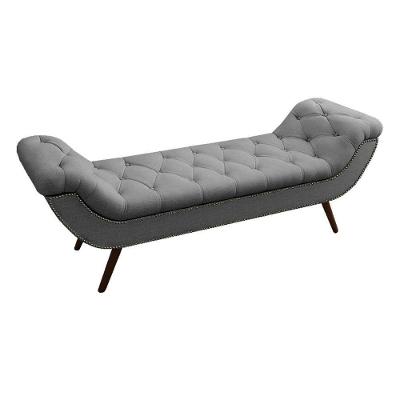 Recamier Divã Odessa P04 160 Cm Suede Cinza Tca 940