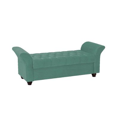 Recamier Divã Morabe P04 195 Cm Suede Turquesa Tca 946