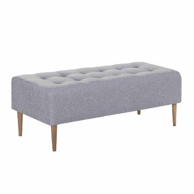 Recamier/puff Basico 90cm Cor Linho Cinza