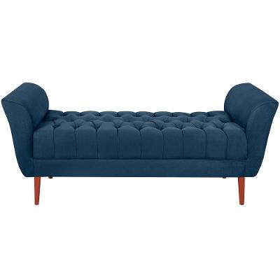 Recamier Grecia 150cm Suede Azul Marinho Mpassos Azul Marinho