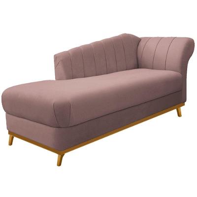 Diva Recamier Vanessa 160cm Lado Esquerdo Linho - Doce Sonho Móveis Cor Rosê