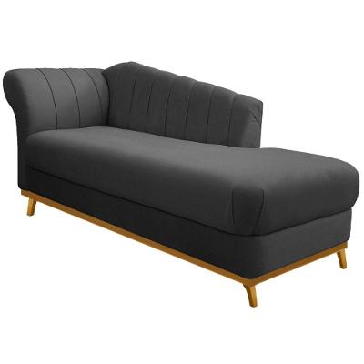 Diva Recamier Vanessa 140cm Lado Esquerdo Linho - Doce Sonho Móveis Cor Cinzaescuro