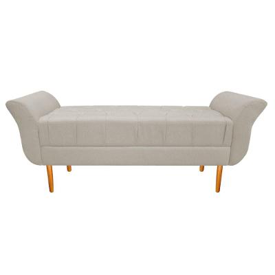 Recamier Estofado Ari 160cm Queen Size Suede Bege