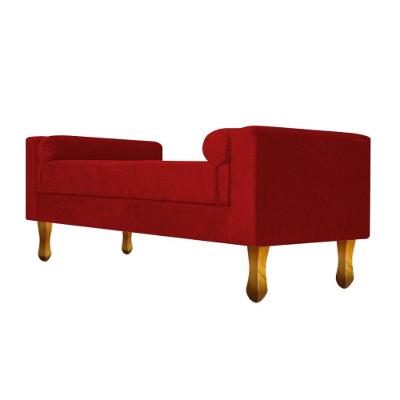 Recamier Félix Queen Size 160cm Suede Vermelho