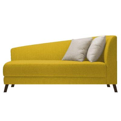 Recamier Heitor 140cm Com Almofada Lado Esquerdo Suede Cor Amarelo/bege