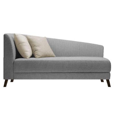 Recamier Heitor 140cm Com Almofada Lado Direito Suede Cor Cinza/bege