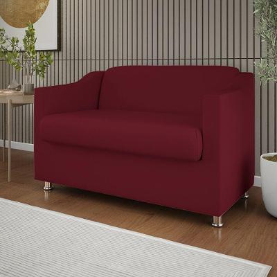 Namoradeira Elegante Sala, Quarto Suede Balaqui Decor marsala