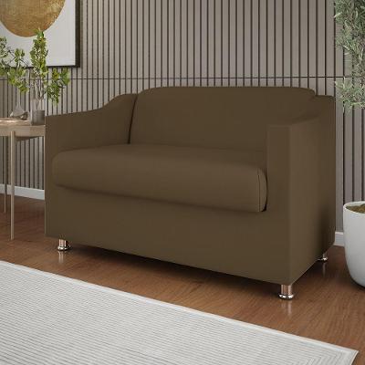 Namoradeira 2 Lugares Sala De Estar Quarto Balaqui Decor marrom