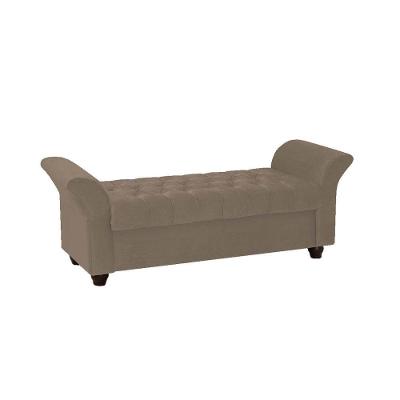 Recamier Divã Morabe P04 195 Cm Suede Marrom Claro Tca 945