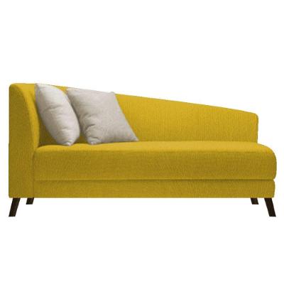 Recamier Heitor 185cm Com Almofada Lado Direito Suede Cor Amarelo/bege