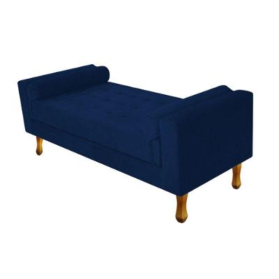 Recamier Félix Solteiro 100cm Suede Azul Marinho Doce Sonho