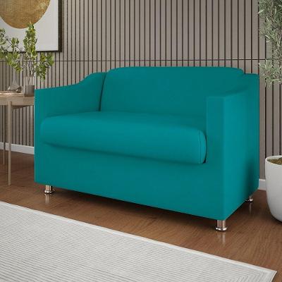 Namoradeira 2 Lugares Sala De Estar Quarto Balaqui Decor azul Turquesa