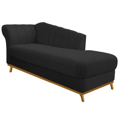 Recamier Vanessa 160cm Lado Direito Corano Preto Doce Sonho