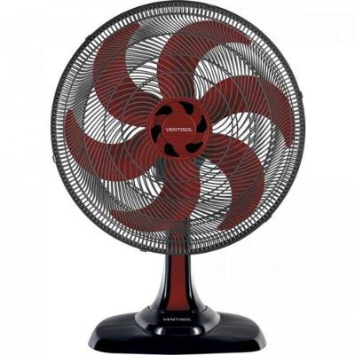 Ventilador De Mesa 50cm 127v Turbo6 Vermelho Ventisol.