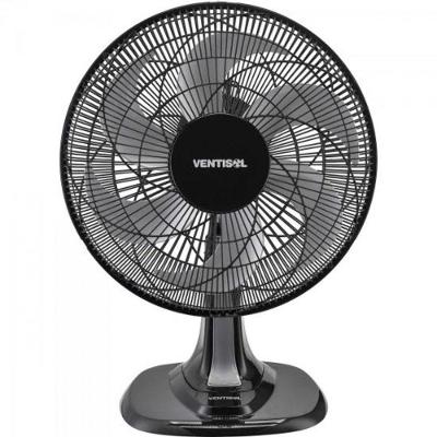 Ventilador De Mesa 40 Cm Com 6 Pas 220V Turbo 6 Preto/Cinza Ventisol