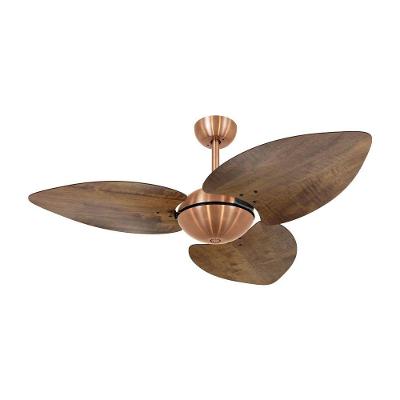 Ventilador De Teto Cobre 3 Pás Rádica Imbuia 127V