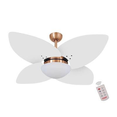 Ventilador De Teto Cobre 4 Pás Branco 220V C/ Controle