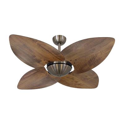 Ventilador De Teto Bronze 4 Pás Rádica Imbuia 127V