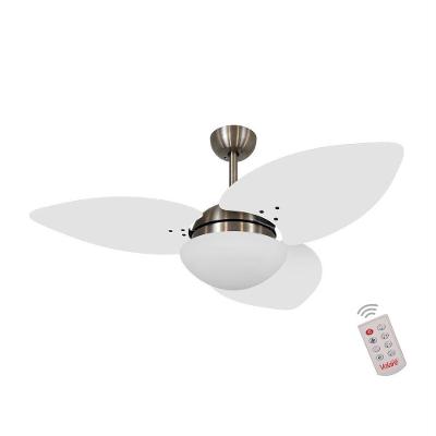 Ventilador De Teto Bronze 3 Pás Branco 220V C/ Controle