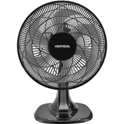 Ventilador De Mesa 40 Cm Com 6 Pas 127V Turbo 6 Preto/Cinza
