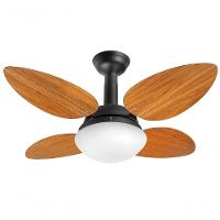 Ventilador De Teto Jet Pétalo Venti-delta Preto Freijó 220v - 4