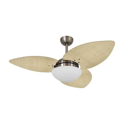 Ventilador De Teto Kovalski Bronze 3 Pás Palmae Natural 127V