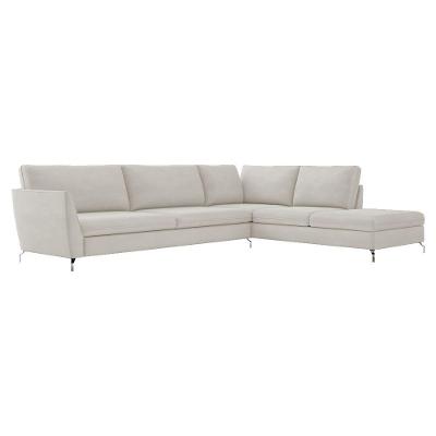 Sofá de Canto Direito 262Cm Olívia Suede Bege Gran Belo