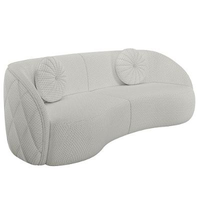 Sofá Decorativo Com Almofadas 3 Lugares 240cm Tressê Zion M22 Linho Cru - Mpozenato