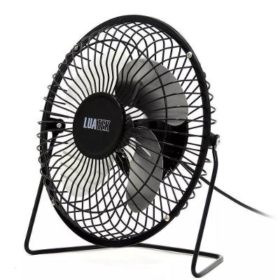 Mini Ventilador Mesa Usb Notebook Pc Silencioso Articulável Preto