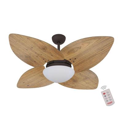 Ventilador De Teto Marrom 4 Pás Rádica Freijó 220V