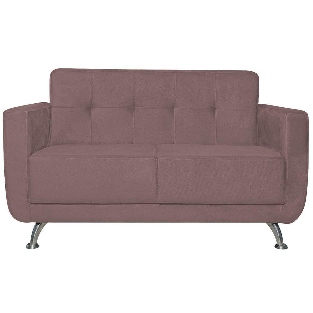Sofá 2 Lugares Beny Linho - Amarena Móveis Cor Rosê - 4