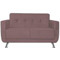 Sofá 2 Lugares Beny Linho - Amarena Móveis Cor Rosê - 5