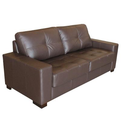 Sofá 3 Lugares Sala de Estar 200cm Milão Couro Chocolate Gran Belo