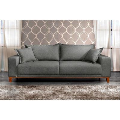Sofá Fixo Argos 3 Lugares Luxo 200cm Castellar Móbile Cinza